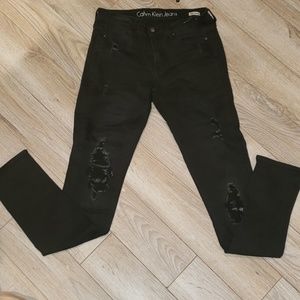 Calvin Klein Ultimate Distressed Skinny Jeans